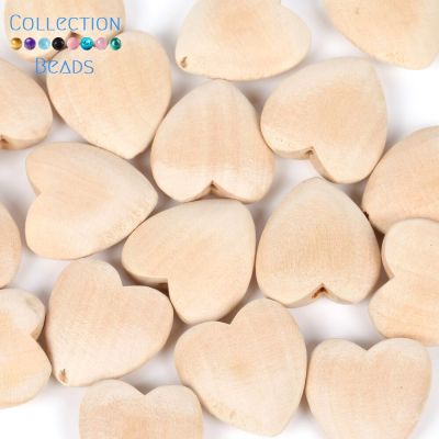 10Pcs Natural Wooden Love Heart Beads Loose Spacer Beads For DIY Bracelet Jewelry Making Handmade Accessories 25x26mm DIY accessories and others