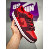 Sports Shoes Original Unisex duk ‘’Cherry red‘’ Sneakers For Women Low Cut Shoes For Men Couple Shoes Standard Size:36-46