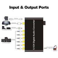 US 5.1 เครื่อง DTS/AC3 Dolby SPDIF อินพุต 5.1ch ระบบเสียงดิจิตอล (สีดำ)