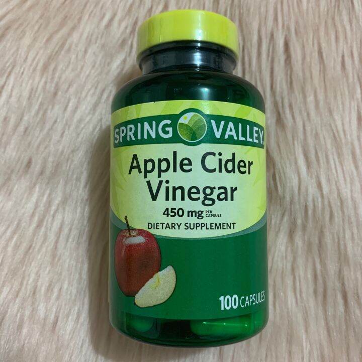 Spring Valley Apple Cider Vinegar Capsules, 450mg,100Capsules Expiry 12