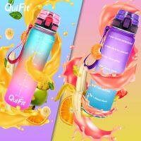 【jw】⊙♧  Bottle 1L with Motivational Marker Leak-proof BPA 1 for Gym