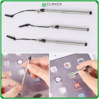 CLMXCA ปากกา Stylus iPad สมาร์ทโฟนหดได้ทำจากโลหะ1ชิ้นปากกาสำหรับจอมือถือหน้าจอสัมผัสแกนยืดสไลด์