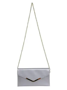 White silver clutch on sale bag