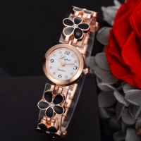 ?discount? LVPAI Brand Watches Women Daisies Flower Gold Rhinestone Bracelet Wrist Watch Girl Dress Woman Fashion Classic Watch