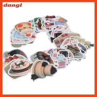 DANGL 200pcs พีวีซีพีวีซี สติกเกอร์ติดผนัง หลากสี สติกเกอร์ของหวาน อุปกรณ์ทำสมุดภาพ สติกเกอร์เค้ก ดีไอวาย