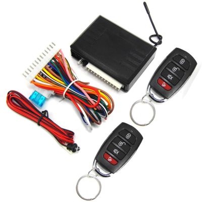 [ราคาถูก] ยานพาหนะระบบ Keyless Entry Universal 12V Car Remote Kit ล็อคประตูกันขโมย