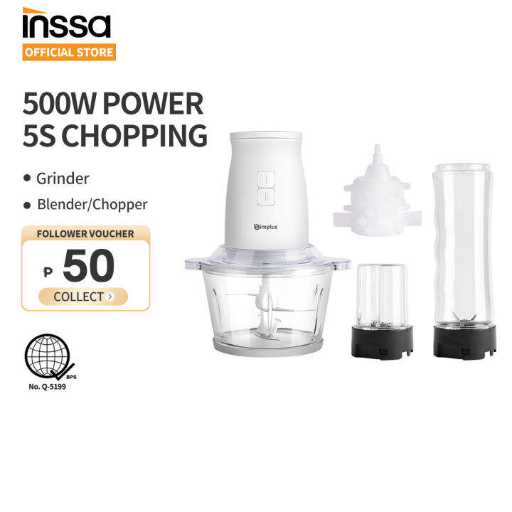 Inssa Blenders Food Processor Grinders Juicers& Friut Extractors Meat