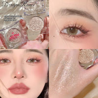 DragonRanee 1Pc Glitter Highlighter Shiny Pearlescent Flash Eyeshadow Palette เครื่องสำอางแต่งหน้าติดทนนาน