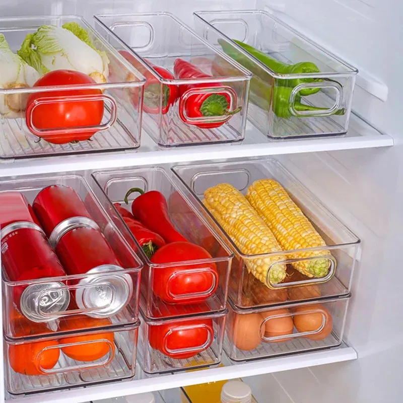 Transparent Refrigerator Organizer Bin Storage Box Compartment Refrigerator  Drawer Fridge Storage Bin Containers Pantry Freezer