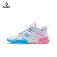 RIGORER Hydrogen 1 Mens Professional Basketball Shoes High-top Actual Combat Non-slip Shock Absorption Mesh Breathable Sneakers Z121360106 - Ice Cream