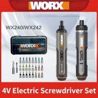 WORX 4V ชุดไขควงไฟฟ้า WX242,ไขควงไร้สายปรับเองอัตโนมัติ All-In-One ความแม่นยำเครื่องมือไฟฟ้าสำหรับใช้ในครัวเรือน