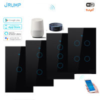 JRUMP Wifi Smart Touch Switch Voice Control Light Switch With Wireless Remote Control Wall Switch Work Alexa Echo Home