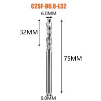 เครื่องเจาะชิปพร้อมร่องแกะสลักไม้ขนาด8มม. 6มม. สองหัวเจาะหัวตัดคาร์ไบด์ CNC แบบกดขึ้นลง