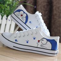 ◊  Much la A dream low help female canvas shoes graffiti shoes flat lovers lost young students A small white cartoon female