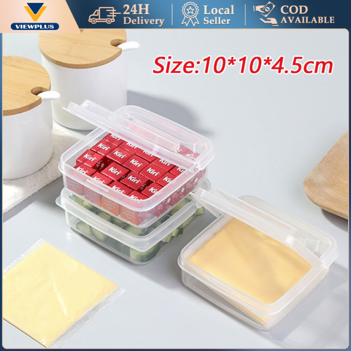 Plastic Refrigerator Storage Box, Cheese Container, Butter Block