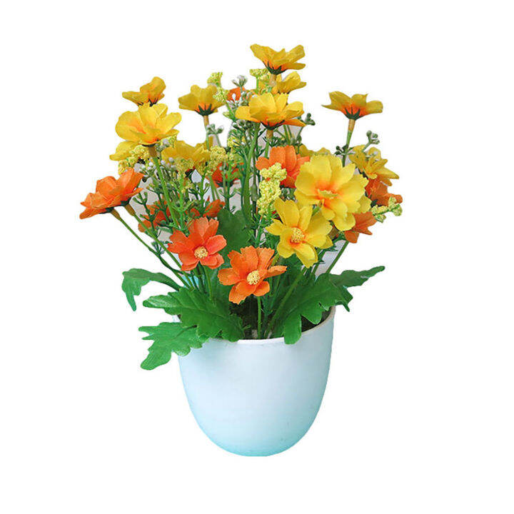Artificial Flower Potted Party Decor Plastic DIY Artificial Potted