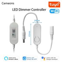 TUYA สวิตช์ไฟ LED รีโมทควบคุมไวไฟ DC5V-24V สมาร์ทสวิตช์ปรับสีเดียวสำหรับไฟแถบไฟ LED ทำงานร่วมกับ Echo Alexa Google