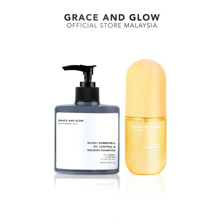 NEW Grace and Glow Secret Bombshell Anti Oil Repair Solution Shampoo