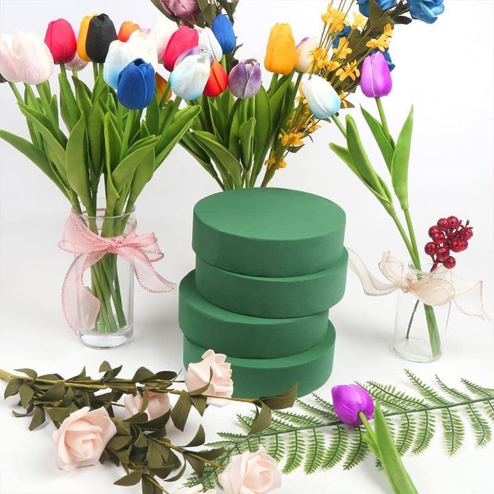 garden-home-foam-diy-craft-floral-arrangement-green-round-wet-floral-foam-diy-flower-arrangement-kit-wedding