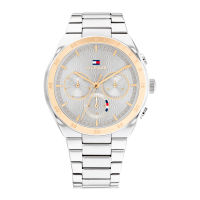 TOMMY HILFIGER TH1782574 นาฬิกาผู้หญิง สายสแตนเลส Silver-Tone ขอบหน้าปัดสีโรสโกลด์