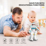 Robot Đồ Chơi Cho Trẻ Em Bé Trai Robot Điều Khiển Từ Xa Lập Trình Thông