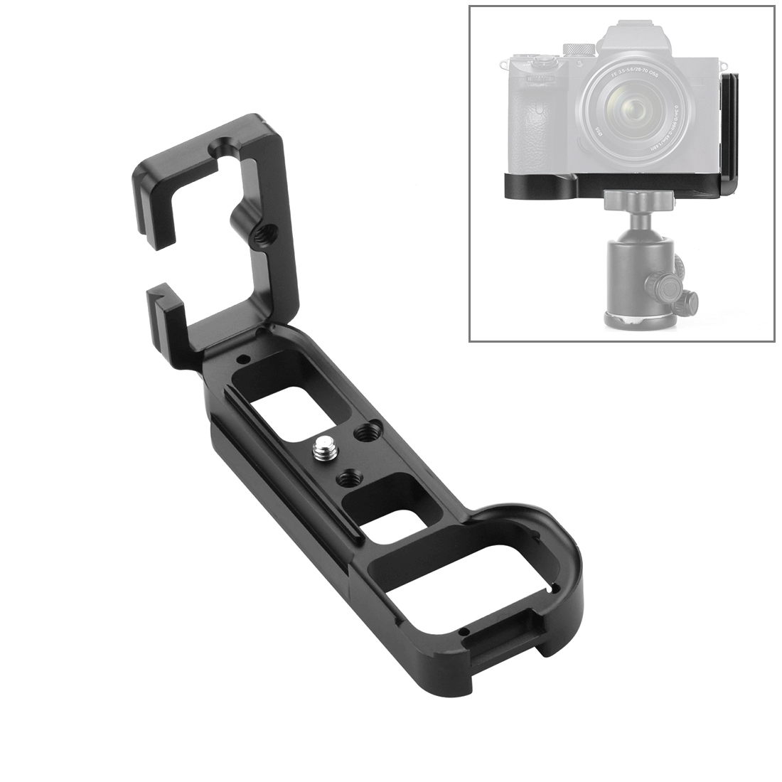 DSLR Camera L Bracket Quick Release QR Plate Compatible with Sony A7 A7R A7S Vertical Shooting Tripod Head Grip Arca-Swiss 1/4 Screw Holes