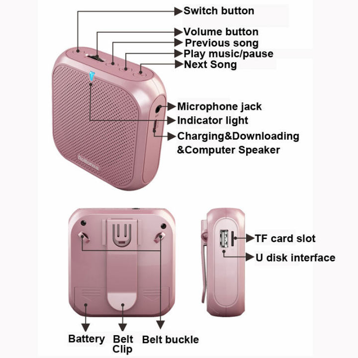 ลำโพง-k400-rolton-เครื่องขยายเสียงแบบพกพาโทรโข่งบูสเตอร์พร้อม-mp3ลำโพงไมโครโฟนแบบมีสายสำหรับโค้ชครูข้อมูลแนะนำสถานที่ท่องเที่ยวการนำเสนอ