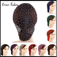 CORNER FASHION ผ้าโพกหัว อ่อนนุ่ม เรยอน Snood วิกผมตาข่าย แถบคาดศีรษะ ที่คาดผมโครเชต์