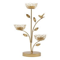 Party Wrought Iron Candlestick Nordic Golden Bird Scented Candleholder Wedding Dining Table Decoration Candle Stand