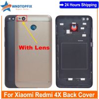 สินค้าใหม่สำหรับ Xiaomi Redmi 4X ฝาหลังปิดโทรศัพท์ด้านหลังโลหะ + กระจกกล้องถ่ายรูป + แป้นด้านข้างอะไหล่เปลี่ยนเคสประตูแบตเตอรี่ Redmi 4X