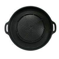 Non-stick Aluminum Alloy Round Shabu-grilled Pan Korean Cassette Grill Pan Small Hot Pot Oil Leaking Pan For Restaurant