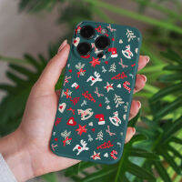 เคสโทรศัพท์แบบนิ่มสีเขียวคริสต์มาสสำหรับ iPhone ปกป้องโทรศัพท์ได้อย่างสมบูรณ์สำหรับโทรศัพท์มือถือสมาร์ทโฟน iPhone TD-MY ทนทานคุณภาพสูง