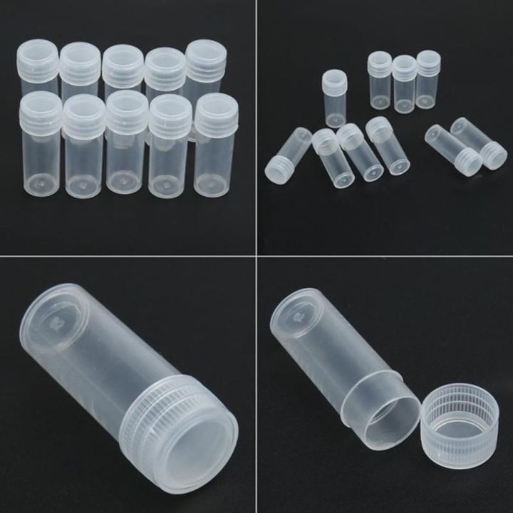 pingchuishop-ขวดบรรจุภัณฑ์เปล่ายาเม็ดขนาด5มล-สีขาวสำหรับเดินทางกล่องเก็บยาขวดเล็กขวดตัวอย่างหลอดทดลองขวดขนาดเล็ก