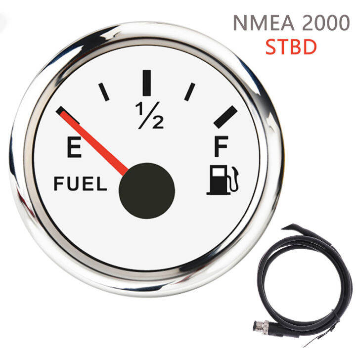 nmea2000เครื่องวัดระดับถังน้ำมันเกจวัดระดับน้ำมันเชื้อเพลิง2000-52มม-มาตรวัดน้ำมัน-e-1-2-f-สำหรับเรือทะเลรถจักรยานยนต์รถยนต์รถบรรทุก-rv-ค่าย