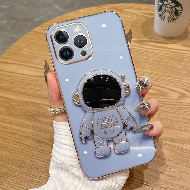 เคสนิ่มเคลือบ6d-9-pro-เคส-oppo-ซิลิโคน9pro-realme-เคสโทรศัพท์ขาตั้งโทรศัพท์นักบินอวกาศ