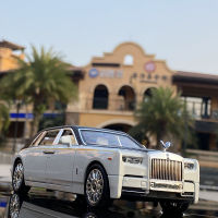 1:24 Rolls Royce Phantom รถโลหะผสมรุ่น D Iecasts และของเล่นยานพาหนะรถโลหะรุ่นเก็บจำลองไฟเสียงเด็กของเล่นของขวัญ