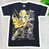 Demon Slayer เสื้อยืดไม้สีดำดั้งเดิม