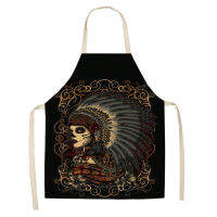 Women Man Arpon Funny Apron Skull Cat Printing Kitchen Apron Dinner Party Cooking Apron Baking Accessories Wholesale