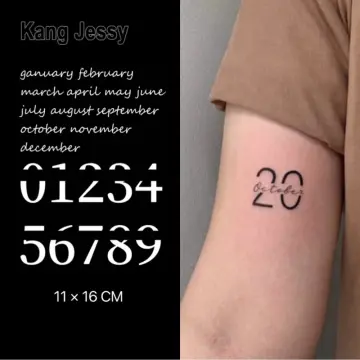 Birthday Date In Roman Numerals Tattoo On Forearm