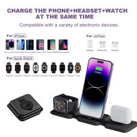 3 In 1 Fast Wireless Charger พับ3 In 1สถานีชาร์จ Pad Dock Stand สำหรับ 14 13 12 11 Pro 8 7