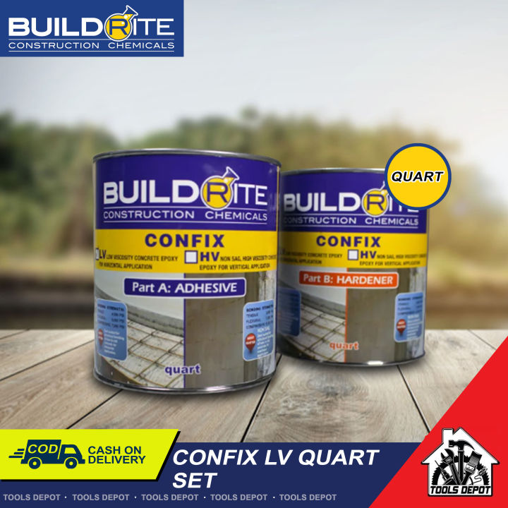 BUILDRITE CONFIX LV QUART SET Low viscosity concrete epoxy for ...