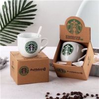 แก้วสตาร์บัค แก้วกาแฟ+ช้อน มาพร้อมกล่องสุดหรู แก้วชงกาแฟ