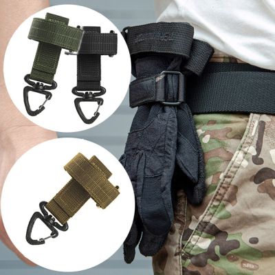 Multi-purpose Tactical Gloves Buckle Glove Hook Military Fan Outdoor Climbing Rope Storage Adjust Camping Glove Hanging Buckle Adhesives Tape