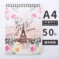 A4 Sketchbook 100g Paper 50 Sheets Professional Sketch Book for Sketching Pencil Drawing Watercolor Painting