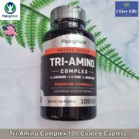 ไตร อะมิโน Tri-Amino Complex  L-Arginine, L-Ornithine, L-Lysine 100 Coated Caplets - PipingRock