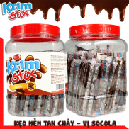 ĂN SIÊU NGHIỀN Que kẹo mút mềm Socola tan chảy béo bùi - Hộp 100 que -