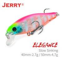 Jerry Elegance Slow Sinking Wobbler Ultralight Hard Bait 5cm 4cm Plug Crank Tight Wobbling Fishing Lure