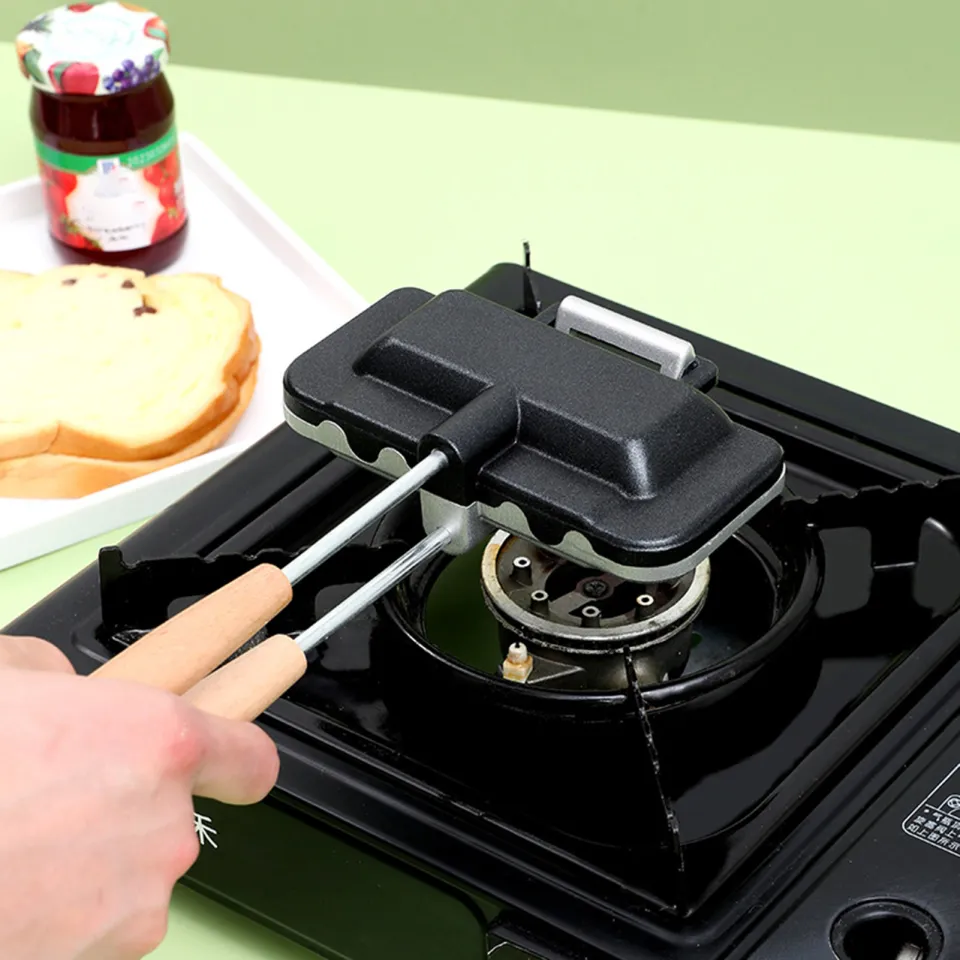 Sandwich Maker for Gas Stove Single Pie Pan Portable Campfire