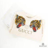 NEW GUCCI SWEATER 2 TIGERS 10 BEIGE YELLOW