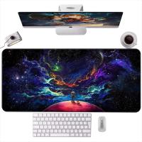 Space Fashion Mouse Pad อุปกรณ์เล่นเกมคอมพิวเตอร์แป้นพิมพ์ยางธรรมชาติ แผ่นรองเมาส์แล็ปท็อป แผ่นรองโต๊ะทำงาน CS GO